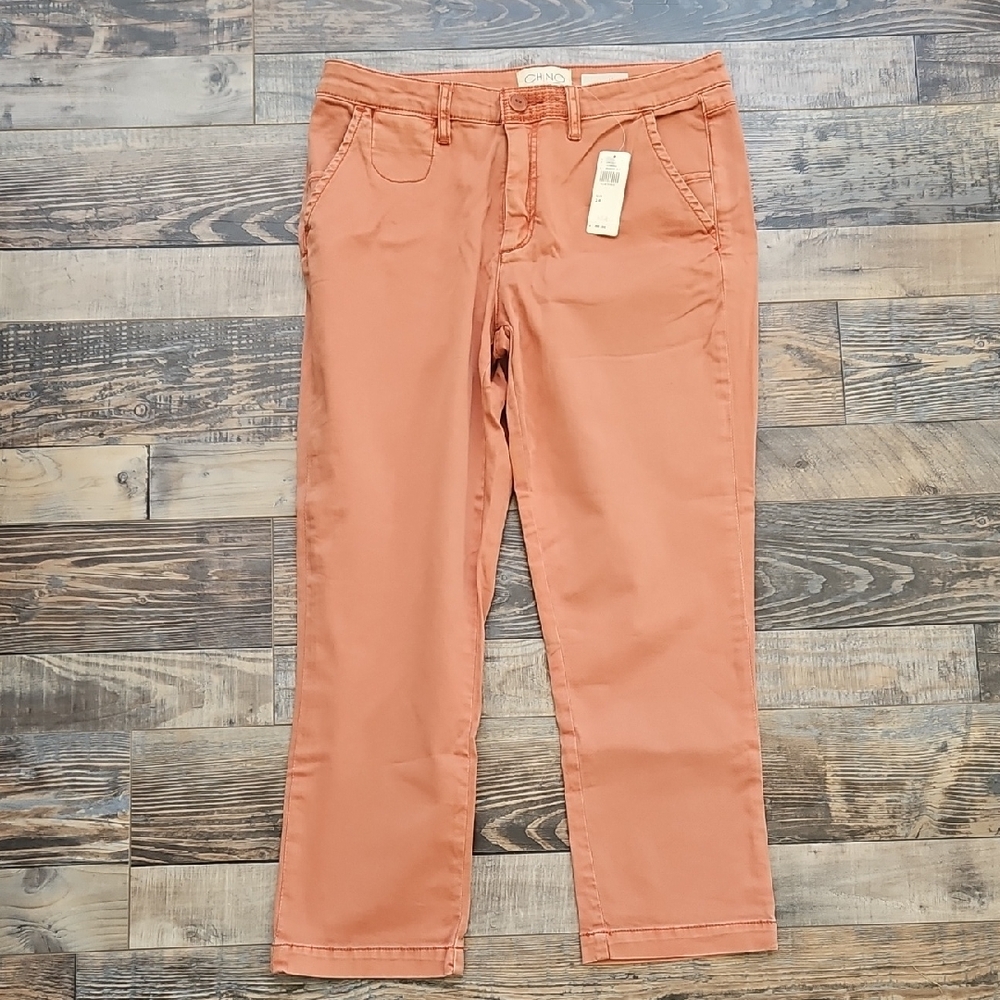NWT Anthropologie Orange Ankle Cropped Jeans